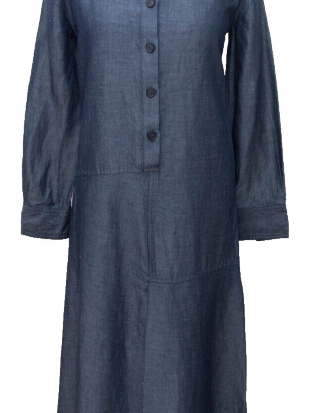 NWT Zara ZW Collection Linen Blend Shirt Dress Faded Blue/Indigo Size XS Kyra